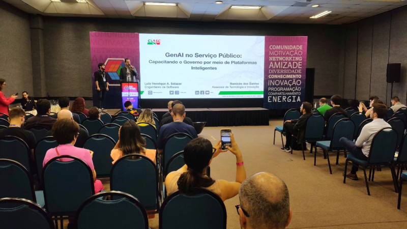 Aplicação da GenAI no serviço público é apresentada pelo CIASC no TDC 2024