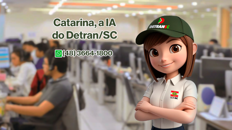 Catarina, a IA do Detran/SC, agiliza atendimento em parceria com o CIASC