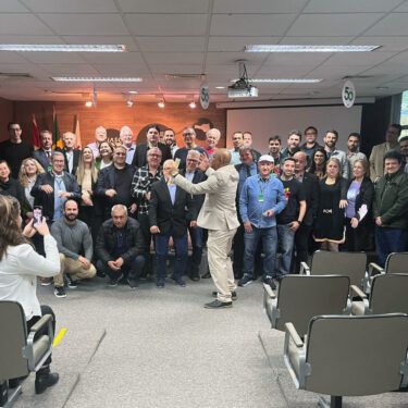 Funcionários do CIASC na Solenidade dos 50 anos